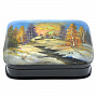 25775/11,5*8,5*3см-ЛЕТО Лаковая миниатюра Шкатулка "Пейзаж" ПЕРЛАМУТР, фотография 12. Интернет-магазин ЛАВКА ПОДАРКОВ