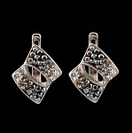 821683/4,73г  Серебро 925* СЕРЬГИ вст.Сваровски