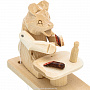 Богородская деревянная игрушка "Медведь с колбасой", фотография 2. Интернет-магазин ЛАВКА ПОДАРКОВ