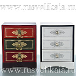 0030543 шкатулка КОМОД  (3 ящика) 28*22см