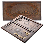 0052113/GU006 НАРДЫ резные "Рассвет в Армении" Ustyyan