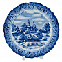 Тарелка сувенирная настенная "Зима". Гжель, фотография 3. Интернет-магазин ЛАВКА ПОДАРКОВ