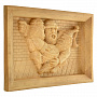 Деревянное резное панно "Трое" 39х26 см, фотография 1. Интернет-магазин ЛАВКА ПОДАРКОВ