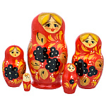 Матрешка "Рябина" 5 мест