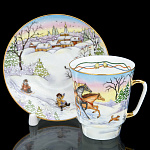 0073039 Фарфор Кофейная пара "ТРОЙКА" объем 165 мл