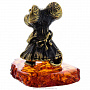 Статуэтка с янтарем "Мышь вяжет" (коньячный)	, фотография 3. Интернет-магазин ЛАВКА ПОДАРКОВ