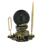 0068623/ФР Нат.камень  НАБОР "ШАР"  на подставке с тигром