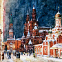 Картина "Москва. Никольская улица" 30 х 25 см, фотография 2. Интернет-магазин ЛАВКА ПОДАРКОВ