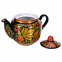 Чайник заварочный 650 мл "Клубника". Хохлома, фотография 2. Интернет-магазин ЛАВКА ПОДАРКОВ