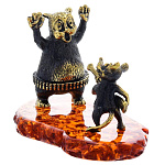 0047008/1414 Сувенир Мышка стреляет в кошку Сувенир (коньячный)