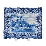 Тарелка декоративная "Пейзаж". Гжель