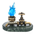 0029718 Бронза статуэтка "РОССИЙСКАЯ ГАЗОВАЯ ПРОМЫШЛЕННОСТЬ" 4.211.0