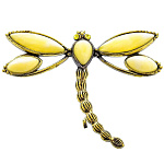 0049803/2114.4 Брошь Стрекоза Эмма (белый)