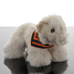  нат.мех ИГРУШКА -Сувенир "Собачка" (мех рыжей лисицы)