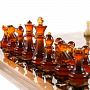 Шахматы с инкрустацией и фигурами из янтаря 34х34 см, фотография 14. Интернет-магазин ЛАВКА ПОДАРКОВ