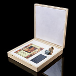 0019976 Подарочный набор "Мудрость-это состояние души...":Книга+Скульптура+Ежедневник в пу