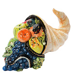 0033141-1л Фарфор ШТОФ "Рог со змеей" цв/зол  (4834)