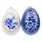 Яйцо пасхальное подарочное с росписью в стиле Гжель (в ассортименте)