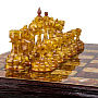 Шахматы с инкрустацией и фигурами из янтаря 60х60 см, фотография 5. Интернет-магазин ЛАВКА ПОДАРКОВ