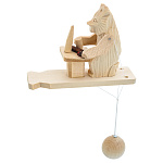 0073527 Богородская игрушка Медведь С ЗАКУСКОЙ (колбаса)