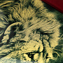 Картина на сусальном золоте "Лев" 32,5 х 32,5 см, фотография 3. Интернет-магазин ЛАВКА ПОДАРКОВ