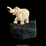 Скульптура из кости "Мамонт". Бивень мамонта, уваровит, фотография 2. Интернет-магазин ЛАВКА ПОДАРКОВ
