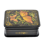   лаковая миниатюра ШКАТУЛКА "Бабочка"7,5*5,5*3,5см Авт.Краснов