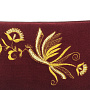 Очечник бархатный с вышивкой "Птица". Бордовый, фотография 4. Интернет-магазин ЛАВКА ПОДАРКОВ