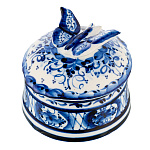 Шкатулка "Бабочка". Гжель