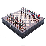 Шахматы с оловянными фигурами "Бородино" 48х48 см