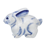 0069557 Гжель Скульптура "ЗАЯЦ" Авт.Черновы Л.и В 