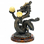 Скульптура из бронзы и янтаря "Императорский пятипалый дракон", фотография 2. Интернет-магазин ЛАВКА ПОДАРКОВ