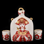 0032822/81.25802.00.1 ЛФЗ ШТОФ для ВИНА 3 предм. Славянский "Девица" ТН1