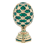 Традиции ФАБЕРЖЕ Сувенир ЯЙЦО пасх.малое"Решетка с СОБОРОМ" Е09-8С-08