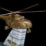 Модель техники "Вертолёт Ми-8" из бронзы на каменном постаменте, фотография 4. Интернет-магазин ЛАВКА ПОДАРКОВ