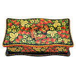 Шкатулка для украшений "Клубника". Хохлома