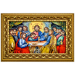 0080060 Картина на перламутре "Тайная Вечеря" 29*19 см