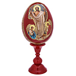 0070799 Яйцо пасхальное  "ВОСКРЕСЕНИЕ ХРИСТОВО" на подставке 10*25см