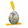 Фарфоровое пасхальное яйцо подвесное, фотография 1. Интернет-магазин ЛАВКА ПОДАРКОВ