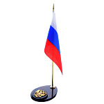 0056347 Обсидиан ФЛАГШТОК НА ПОДСТАВКЕ "ГЕРБ" (ОВАЛЬНАЯ)