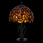 0073068 Янтарь ЛАМПА  настольная высота D=25 см  (800/500)