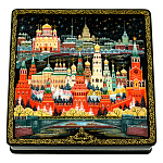 200885 Лаковая миниатюра Шкатулка "Москова" 15*15см 6,067
