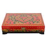 Шкатулка для документов "Птица и клубника". Хохлома