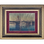 0044553-38*48см КАРТИНА сус.золото "Храм Христа Спасителя" BPЗ-gold/red (золото желт) короб, ДУБ