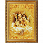 Картина янтарная "Ангелы и младенец" 20х30 см, фотография 1. Интернет-магазин ЛАВКА ПОДАРКОВ