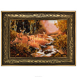 Картина янтарная "Олени" 40х60 см