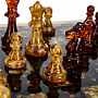 Шахматы с инкрустацией и фигурами из янтаря 28х28 см, фотография 10. Интернет-магазин ЛАВКА ПОДАРКОВ