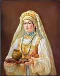 Панно "Чарка меда" 20 х 25 см