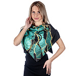 0071092 ПЛАТОК шелк 100% 94*94см ХОЗЯЙКА МЕДНОЙ ГОРЫ  в П/У