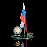 6159 Нат камень Настольный набор Ит. Мрамор (зеленый) 17*11см 